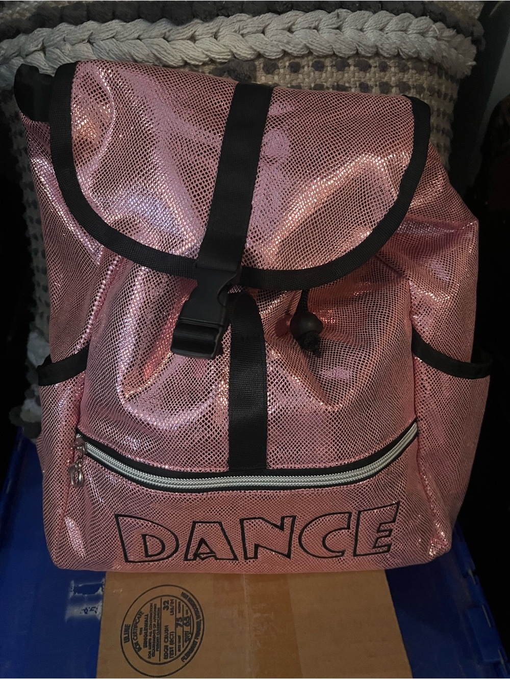 Pink 'Dance' Metallic Backpack - Women's Dance Bag